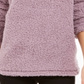 Suéter feminino estilo &amp; co com gola alta e forro de lã sintética sherpa, roxo, tamanho M