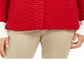 Jaqueta suéter texturizada feminina JM Collection para festa de fim de ano, vermelha, tamanho X-S