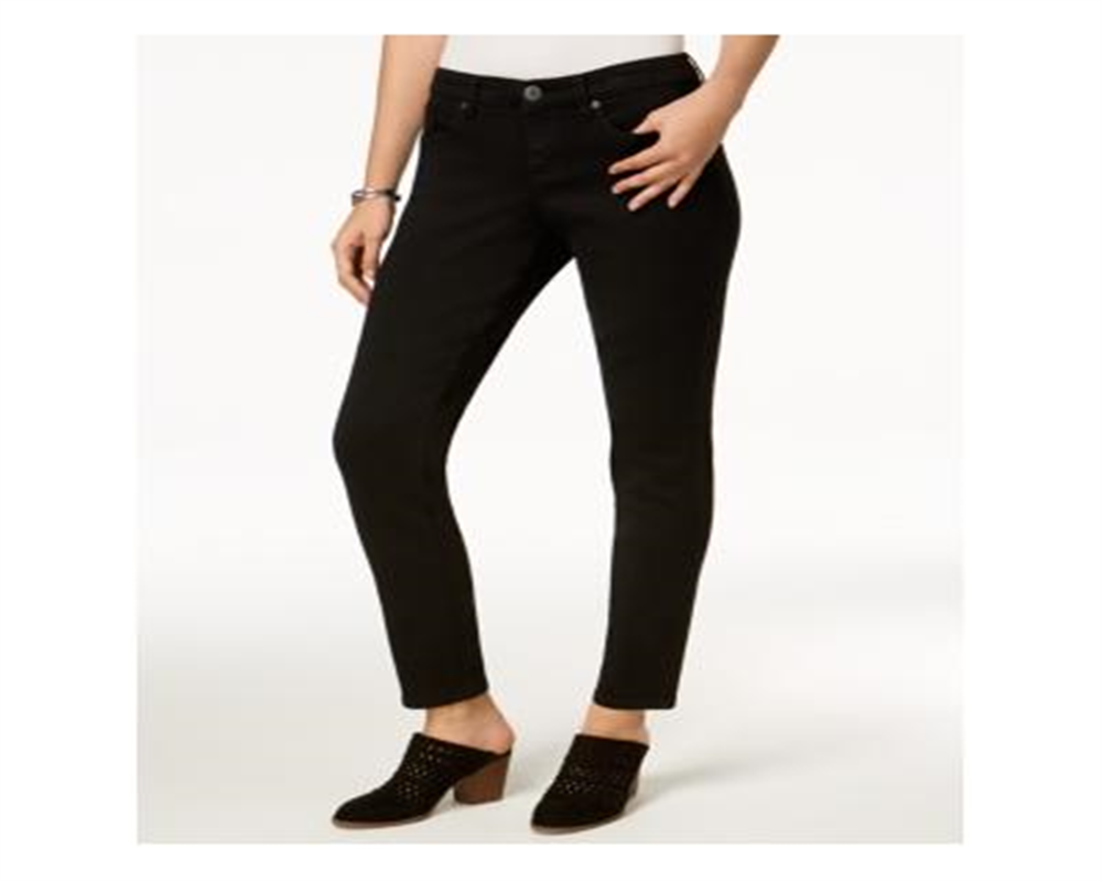 Jeans ultra skinny feminino Style &amp; Co, preto, tamanho 2