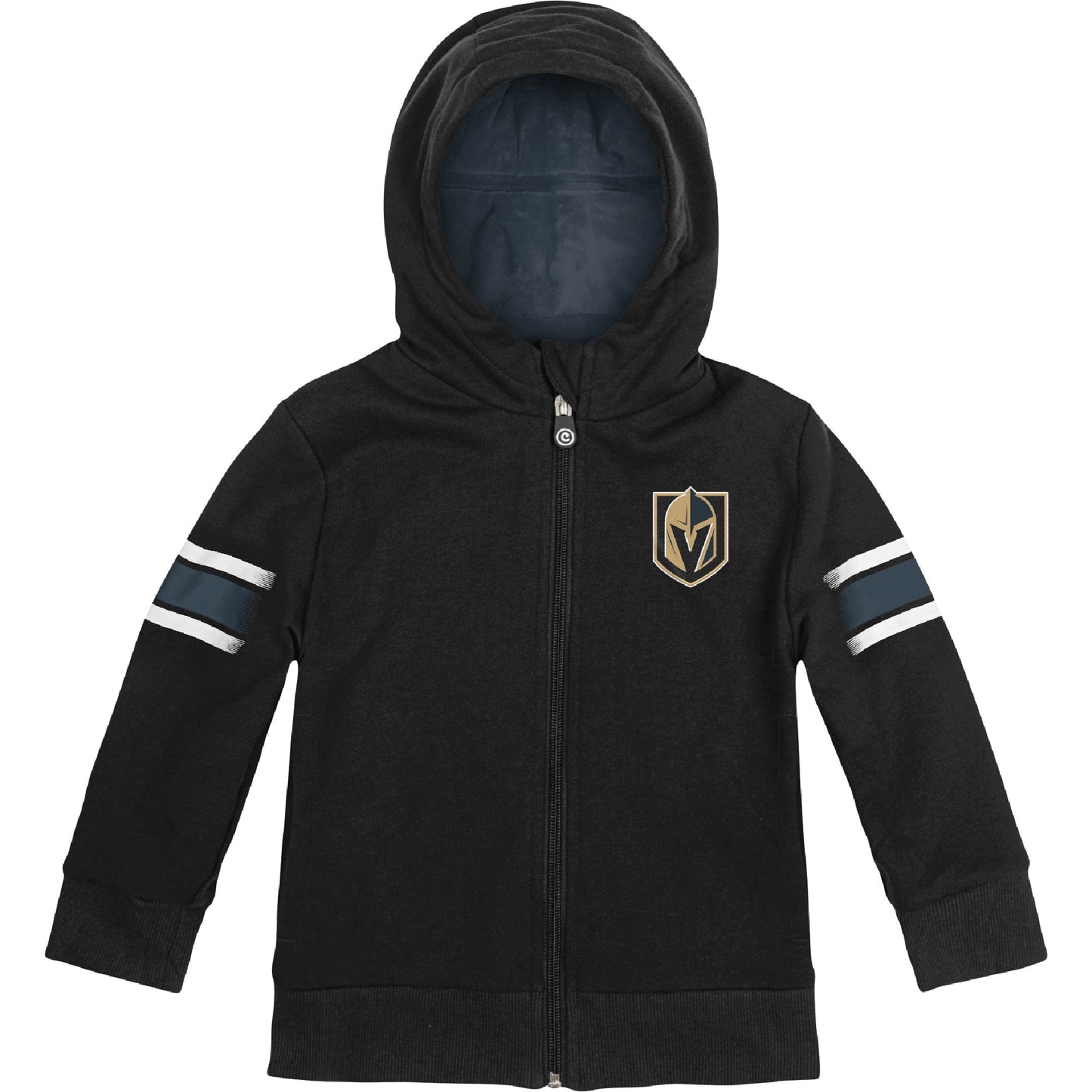 Cubcoats Meninos e Meninas Crianças Vegas Golden Knights 2 em 1 Transformando Moletom com Zíper Completo e Pelúcia Macia Preto Tamanho 2T