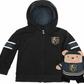 Cubcoats Meninos e Meninas Crianças Vegas Golden Knights 2 em 1 Transformando Moletom com Zíper Completo e Pelúcia Macia Preto Tamanho 2T