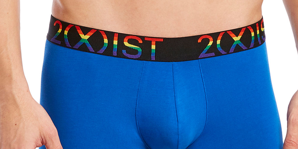 2(X)IST Cueca Boxer Masculina Pride No Show Azul Tamanho X-Grande