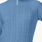 Karen Scott Suéter Feminino Gola Simulada com Acabamento em Botões Azul Tamanho P