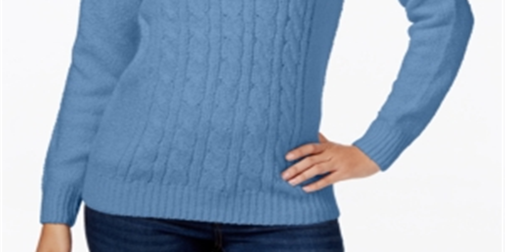 Karen Scott Suéter Feminino Gola Simulada com Acabamento em Botões Azul Tamanho P