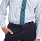 Camisa xadrez Tommy Hilfiger Big Boy's 2 peças, corte regular, com gravata listrada, branca, tamanho 2XL