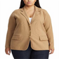 Blazer de malha Ralph Lauren Plus Size Feminino Marrom Tamanho 1X