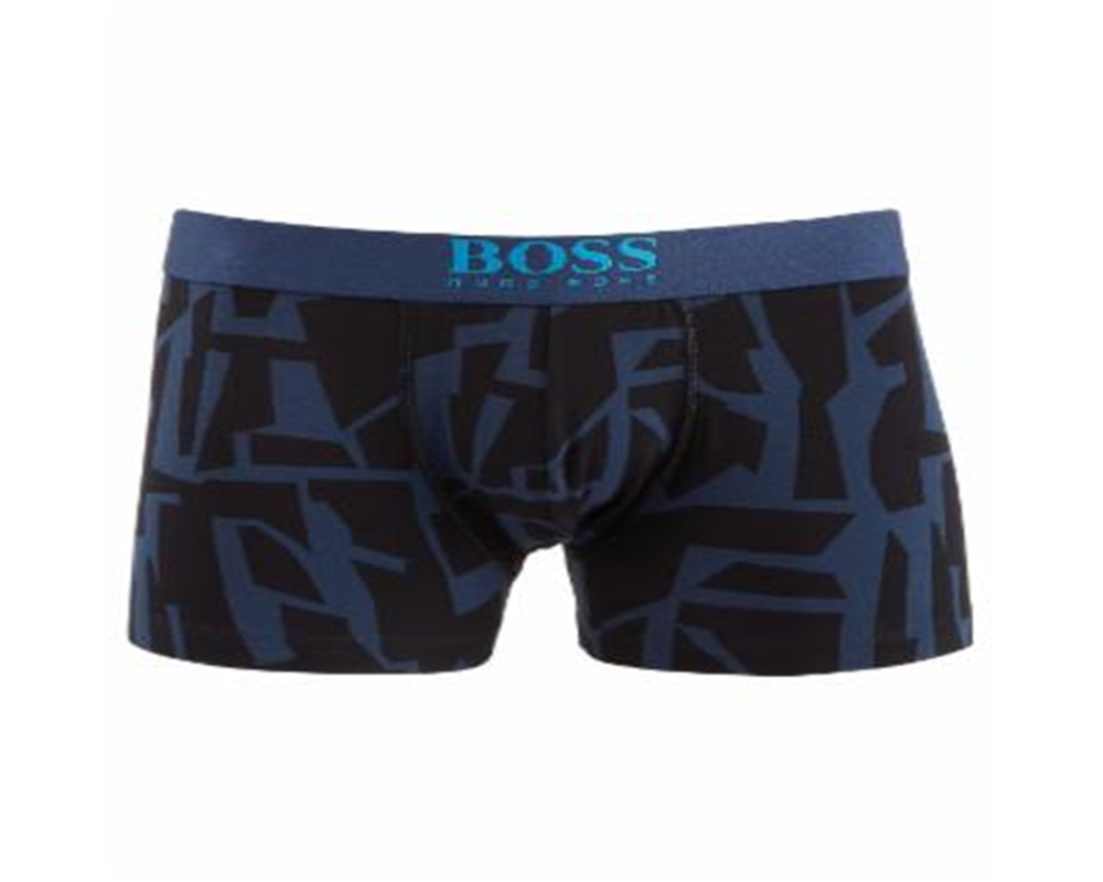 Calção de banho masculino Hugo Boss estampado azul tamanho P