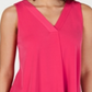 Blusa regata feminina Alfani com decote em V, rosa, tamanho pequeno GG
