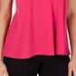 Blusa regata feminina Alfani com decote em V, rosa, tamanho pequeno GG