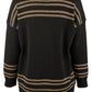 Suéter de malha plus size feminino Ralph Lauren, preto, tamanho 2X