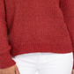 Suéter Hippie Rose Junior's Chenille com decote em V, vermelho, tamanho extragrande