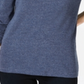 Blusa feminina Maison Jules com decote redondo, azul-marinho, tamanho M