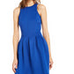 Vestido curto sem mangas feminino Michael Kors, azul, tamanho pequeno