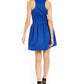 Vestido curto sem mangas feminino Michael Kors, azul, tamanho pequeno