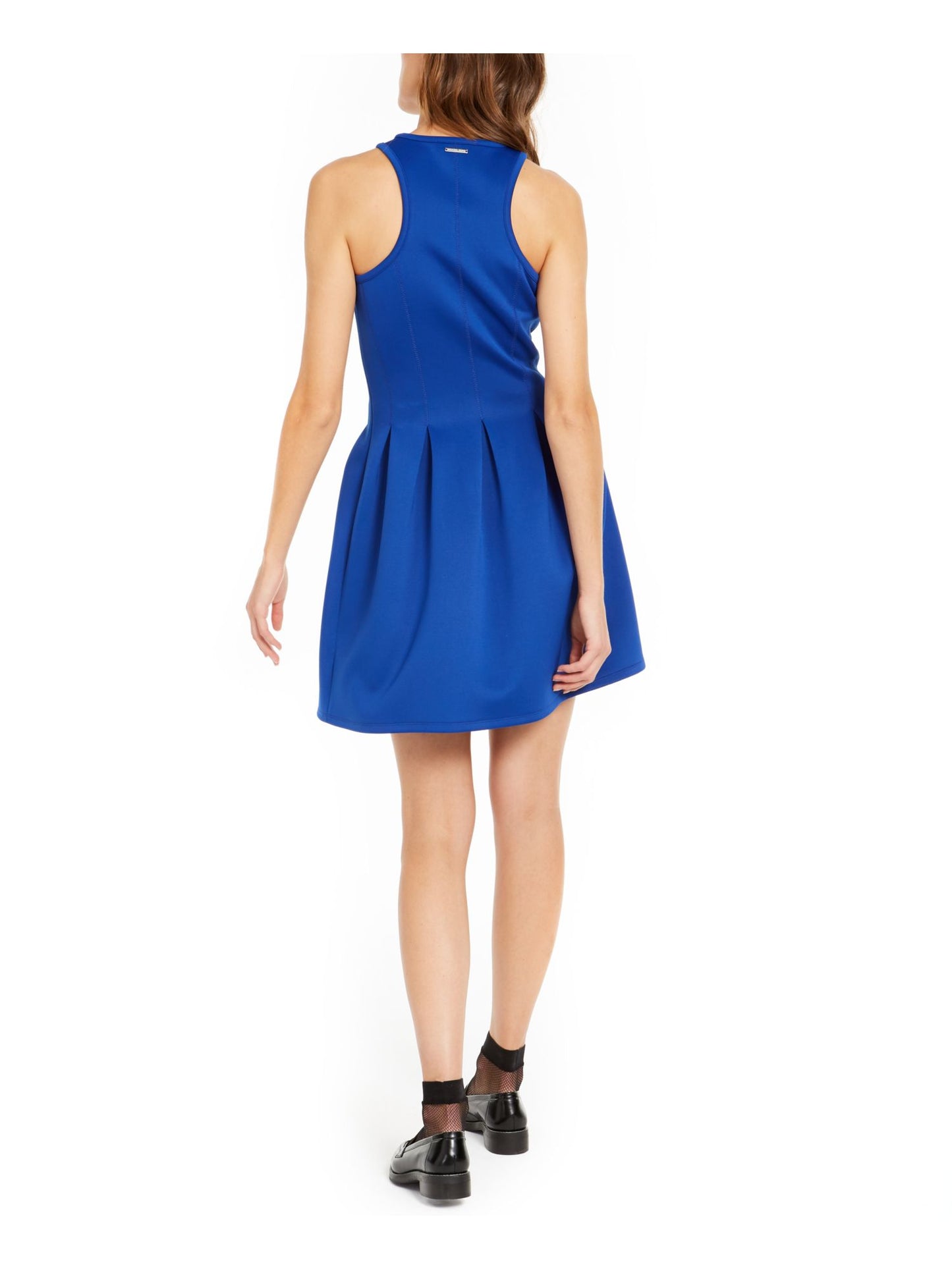 Vestido curto sem mangas feminino Michael Kors, azul, tamanho pequeno