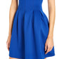 Vestido curto sem mangas feminino Michael Kors, azul, tamanho pequeno