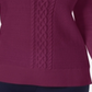 Karen Scott Suéter Feminino de Tricô com Cabo Outono Berry Tamanho XS