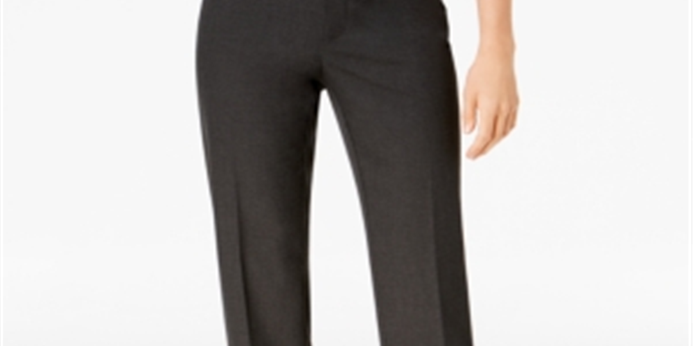 Calça feminina Charter Club Slim Leg Ankle Cinza Tamanho 6 Petite