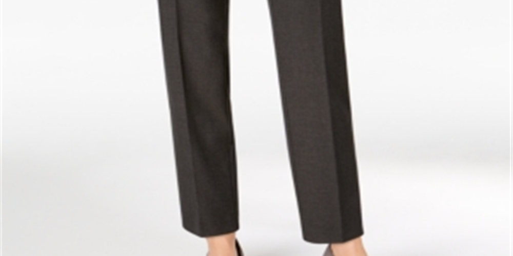 Calça feminina Charter Club Slim Leg Ankle Cinza Tamanho 6 Petite
