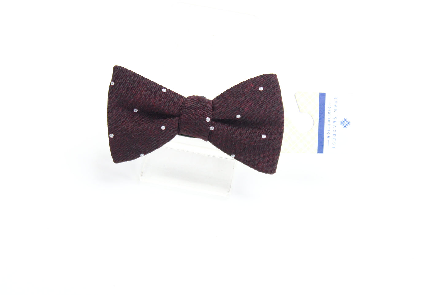 Ryan Seacrest Distinction Masculino Bow Umbria Dot Pré-gravata Vermelho Tamanho Regular