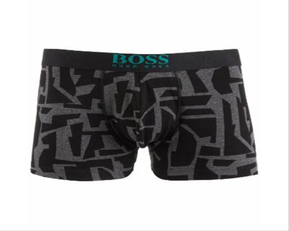 Calção de banho masculino Hugo Boss estampado preto tamanho G