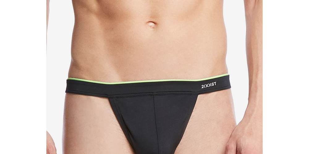 2(x)ist Tanga Sliq Micro Masculina - Cinza Tamanho X-Grande