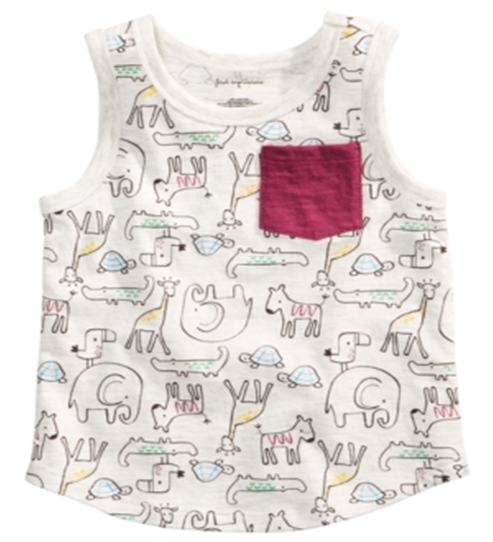 Primeiras Impressões Baby Boy's Animal Print Tank Top Cinza Tamanho 6-9M