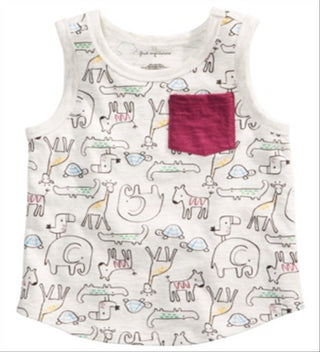 First Impressions Baby Boy's Animal Print Tank Top Gray Size 6-9MOS