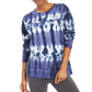 Tommy Hilfiger Moletom French Terry Tie Dye Feminino Azul Tamanho GG