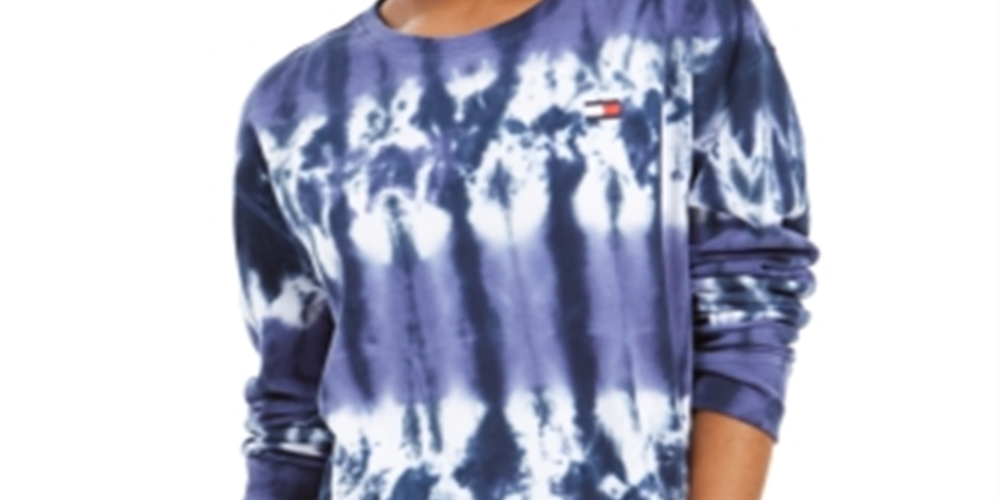 Tommy Hilfiger Moletom French Terry Tie Dye Feminino Azul Tamanho GG