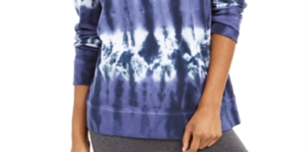 Tommy Hilfiger Moletom French Terry Tie Dye Feminino Azul Tamanho GG