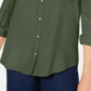 Camisa utilitária Ultra Flirt Junior's Mixed Media Verde Tamanho GG