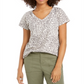 Blusa feminina estilo burnout com estampa animal, marrom, tamanho pequeno P