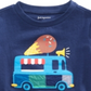 Camiseta infantil First Impressions Baby Boy Cotton Ice Cream Truck Azul Tamanho 18 MOS