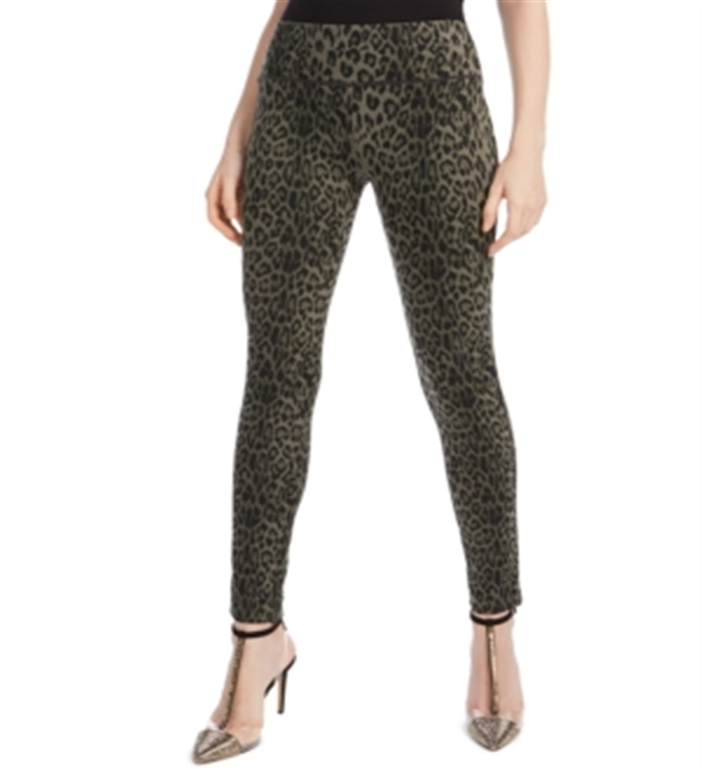 Calça skinny feminina com estampa animal da INC International Concepts, tamanho 2, verde