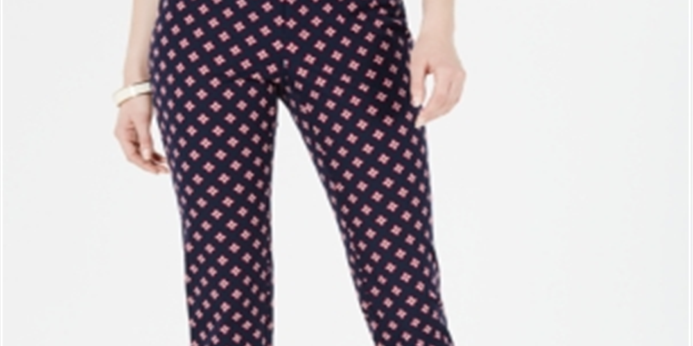 Calça Capri Estampada Feminina Charter Club Azul Tamanho 6