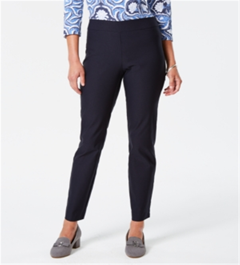 Calça feminina Charter Club Cambridge Skinny Tummy Control Azul Tamanho 6