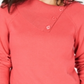 Karen Scott Suéter Feminino de Algodão com Gola Envelope Rosa Tamanho Médio