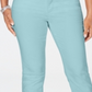 Calça jeans feminina Charter Club Lexington Tummy Control, perna reta, azul, tamanho 10