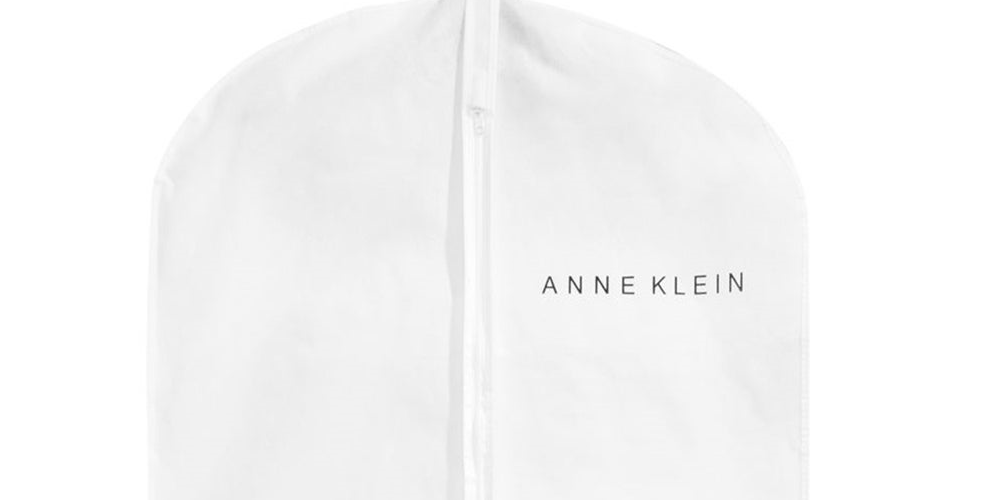 Bolsa para roupas feminina Anne Klein bicolor, branca, tamanho regular