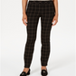 Calça xadrez feminina Charter Club Windowpane preta tamanho 12 pequena