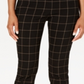 Calça xadrez feminina Charter Club Windowpane preta tamanho 12 pequena