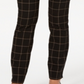 Calça xadrez feminina Charter Club Windowpane preta tamanho 12 pequena