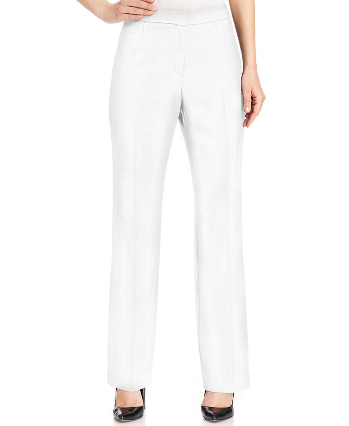 Calça Kasper Feminina Lisa Branca Tamanho 6 Petite