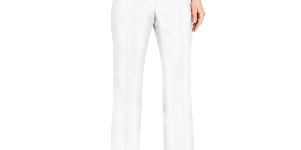 Calça Kasper Feminina Lisa Branca Tamanho 6 Petite