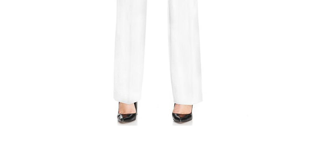Calça Kasper Feminina Lisa Branca Tamanho 6 Petite