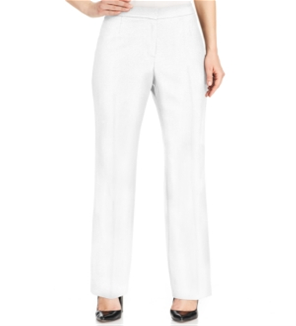 Calça Kasper Feminina Lisa Branca Tamanho 6 Petite
