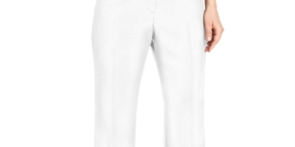 Calça Kasper Feminina Lisa Branca Tamanho 6 Petite