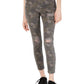 Calça jeans skinny camuflada feminina Vanilla Star, cintura cinza, tamanho 11