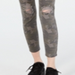 Calça jeans skinny camuflada feminina Vanilla Star, cintura cinza, tamanho 11